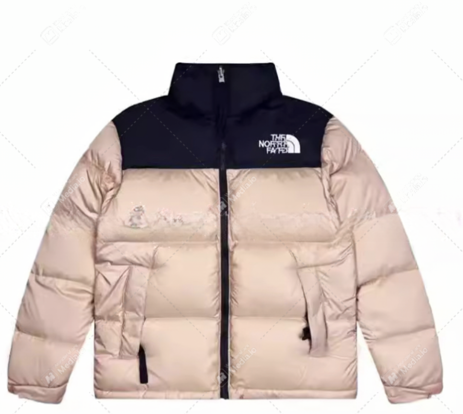 The North Face Premium Puffer Jacket – Black and Pink (Hoodless)